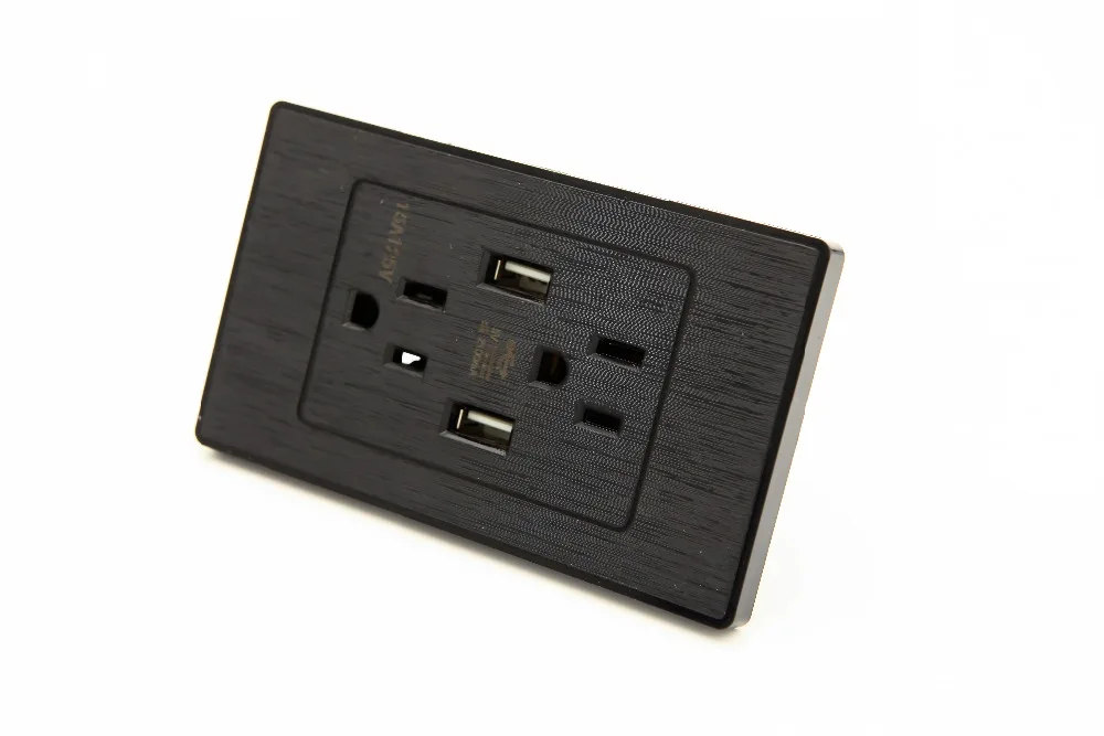 Двойной USB Порты и разъёмы розетки Зарядное устройство AC Мощность розетка розетки пластина Мощность адаптер 5В 2A