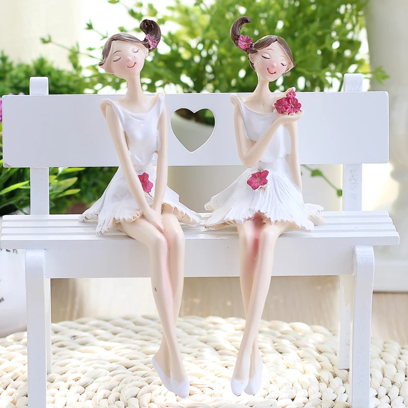 Поли сидит с цветочным мотивом для девочек Леди сестра деко стоя Фея Ангел