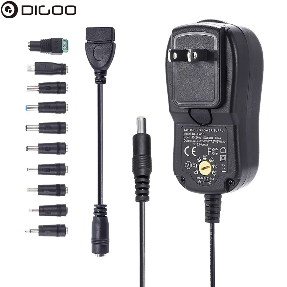 Digoo DG EA10 зарядное устройство адаптер вилка Съемная версия 3 12 В Универсальный 10