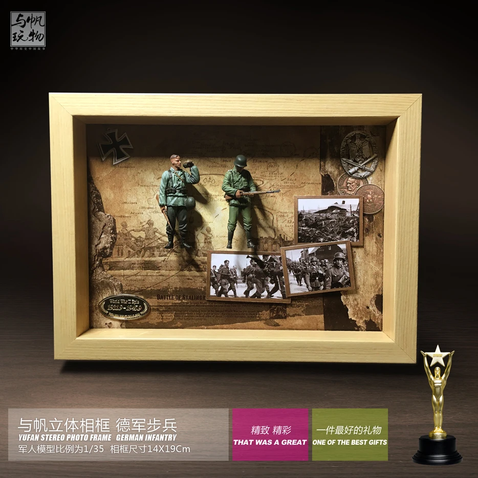 Фоторамка YUFAN 1:35 немецкая фоторамка для infantryman 14*19 см|german models|finished modeldecoration products |