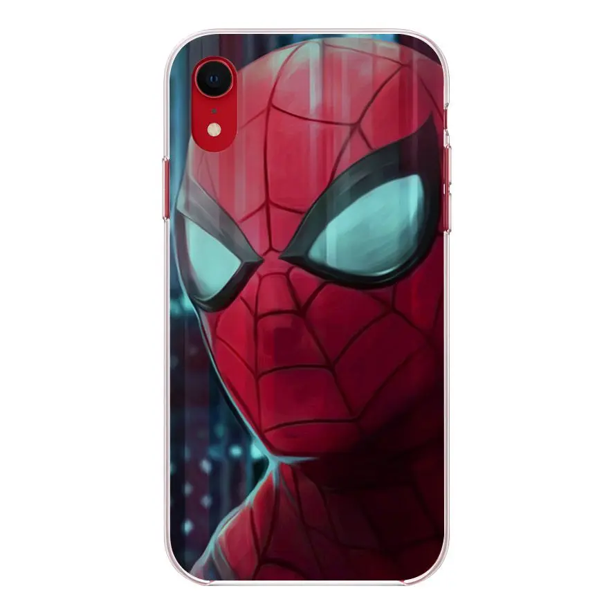 OUTMIX человек паук черный мягкий чехол для телефона iPhone 8 8plus XS max XR 7 7plus 6 6s 6plus 5 5S