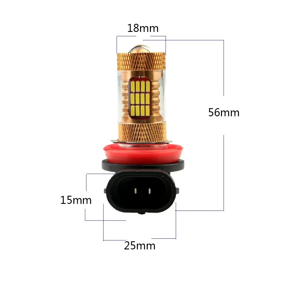 2 шт. в комплекте белая H11 4014 54SMD туман светильник светодиодный автомобиля замена