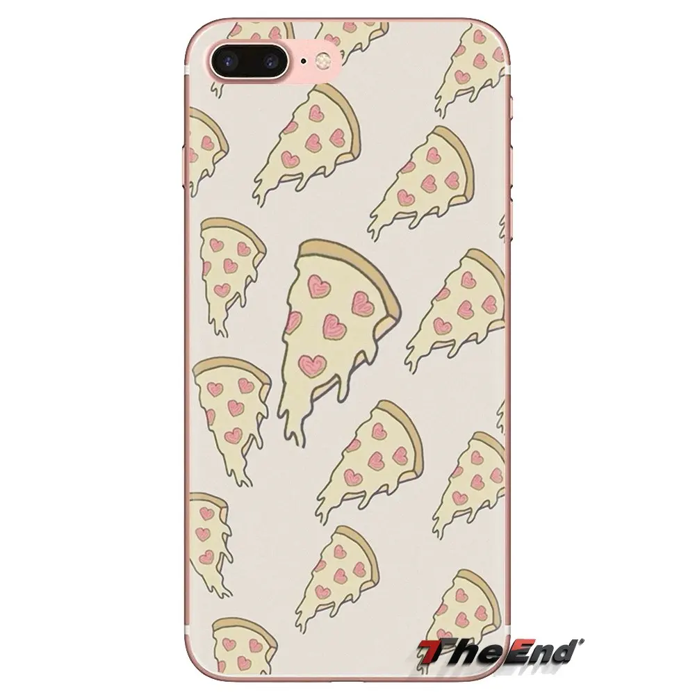 Прозрачный мягкий чехол-накладка розовая пицца I love pizza для Huawei Mate Honor 4C 5C 5X 6X 7 7A 7C 8 9