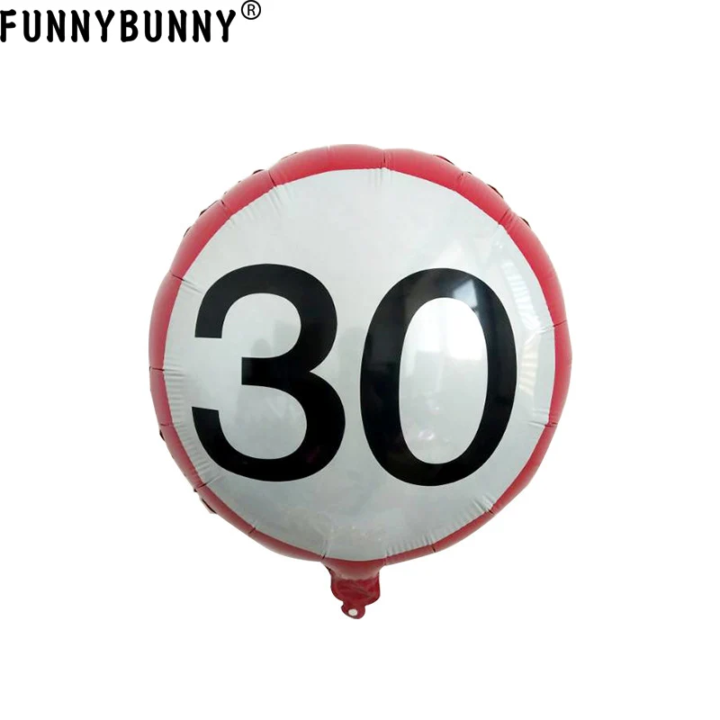FUNNYBUNNY 18 дюймов круглые фигурки для дня рождения празднование алюминиевой пленки шары 18th 30th 40th 50th юбилей