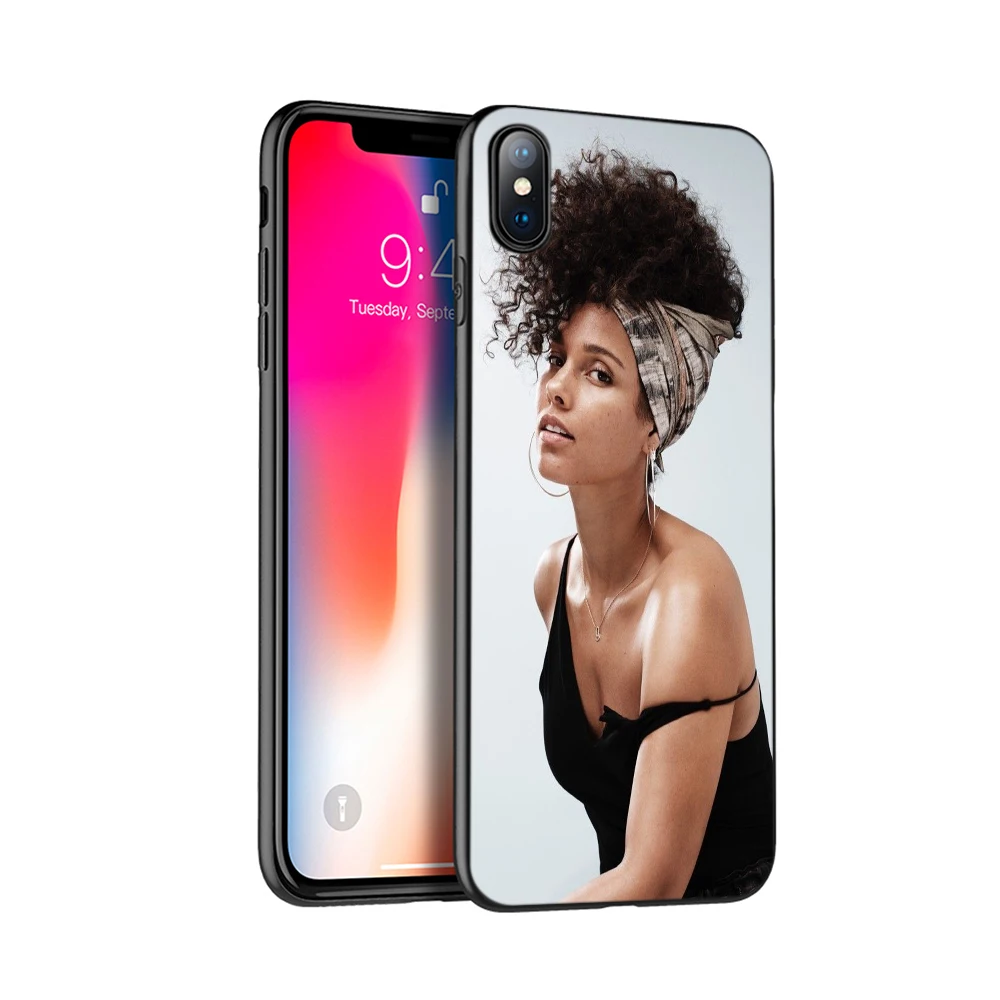 Черный чехол из ТПУ для iphone 5 5s se 6 6s 7 8 plus x 10 силиконовый XR XS 11 pro MAX Алисия ключи