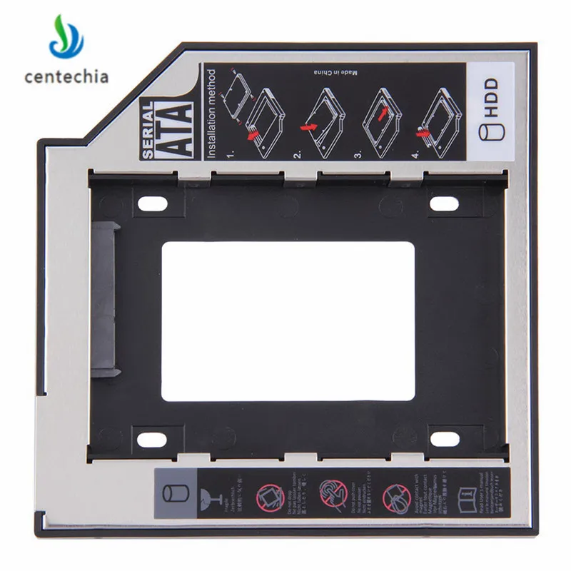 Centechia Универсальный SATA 2-ой HDD SSD жесткий диск Caddy 9,5 мм для CD/DVD-ROM Оптический отсек для HDD SATAII SDD жесткий диск кронштейн