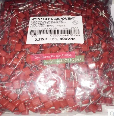 Конденсатор CBB 500 шт. 400 НФ В 224J 0 22 в 224 мкФ P = 10 мм наличии|cbb capacitor|224j 400v220nf 400v |