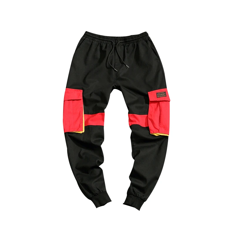 Privathinker Men Hiphop Sweat Pants 2018 Man Color Block Joggers Male Fall Streetwear Black Cargo Plus Size Trousers | Мужская одежда