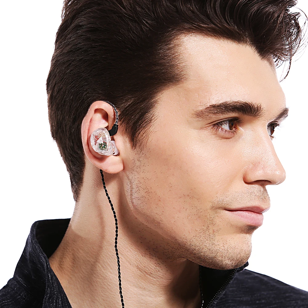Новинка QKZ VK1 4DD наушники вкладыши HIFI DJ Monito спортивные для бега гибридная