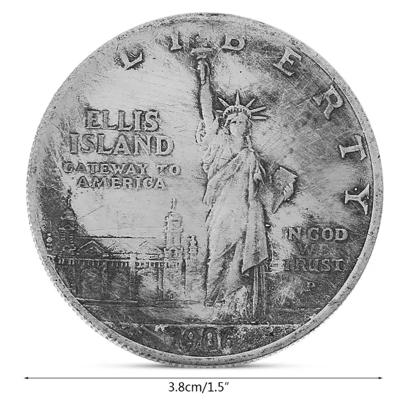 1906 статуя свободы США с факелом памятная монета | Дом и сад