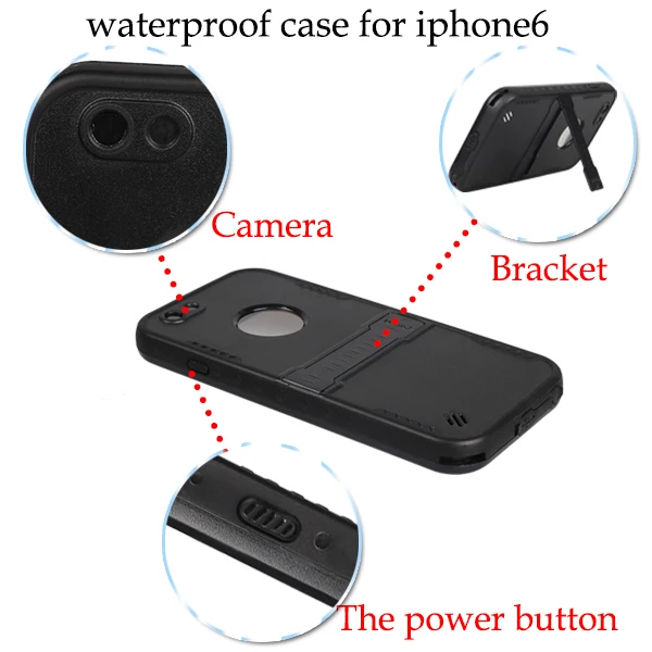 IP68 Водонепроницаемый чехол для iPhone 6 S Элитный бренд 360 Степень защиты Чехол