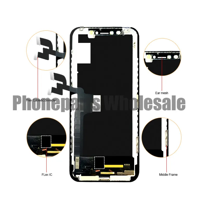 ЖК дисплей для iPhone X с дигитайзером сенсорного экрана в сборе iphone xs xr max запасные