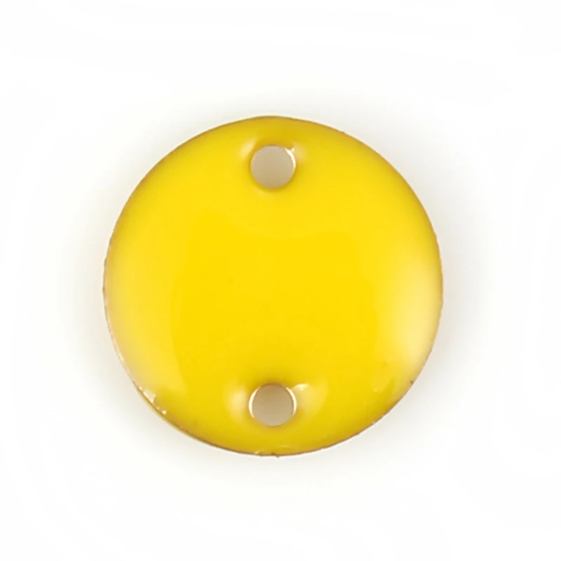 DoreenBeads модные медные эмалированные разъемы с блестками круглые непокрытые