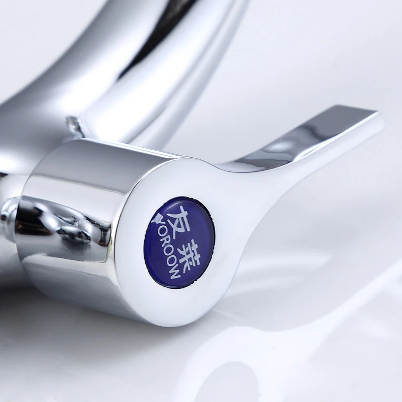 

Senducs Cold Basin Faucet with High Quality Zinc Alloy Single Cold Bathroom Basin Sink Faucet of Polished Chrome Basin Faucet