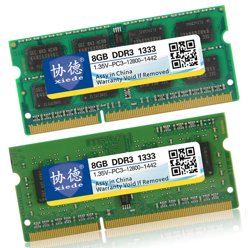 Оперативная память для ноутбука xiede 1 35 в DDR3L 1333 МГц 8 ГБ 4 2 Sodimm Memoria совместима с DDR3 L