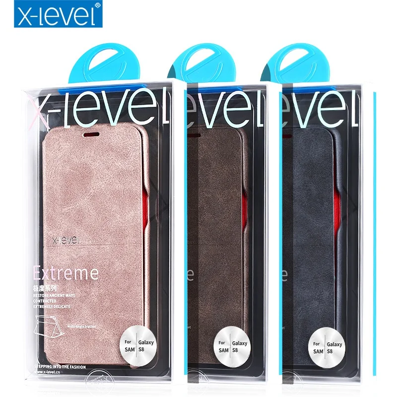X-Level Экстремальный Роскошный Ретро-чехол из искусственной кожи для samsung Galaxy S8/S8 Plus
