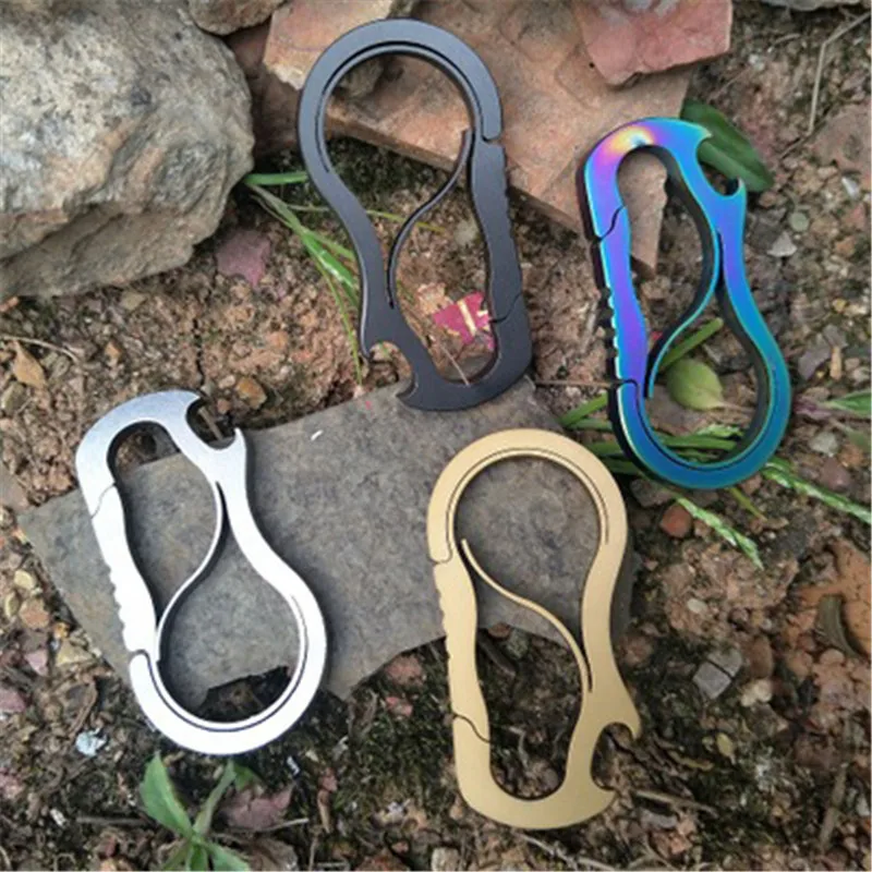 

Creative gourd stainless steel fast hanging anti-lost key chain stainless steel anti-theft lock outdoor backpack button hook