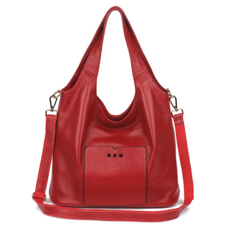 

6954-D European and American style Fashion leather handbag Women shoulder bag Soft Genuine Leather Bags