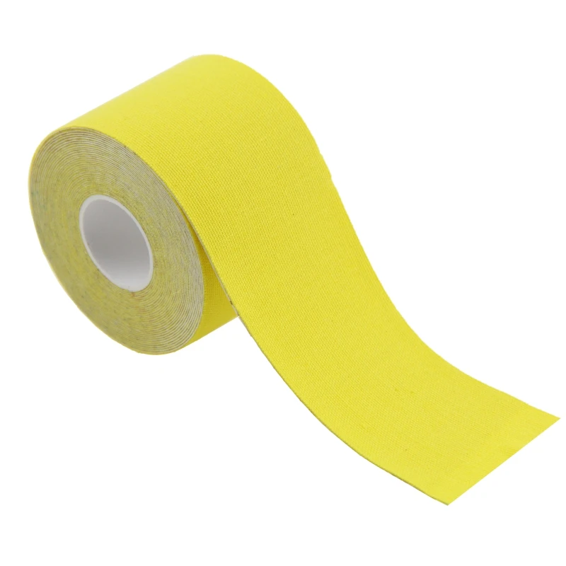Yellow Спортивная лента эластичная лента клейкая лента хлопок 5 см* 5 м - Цвет: Yellow