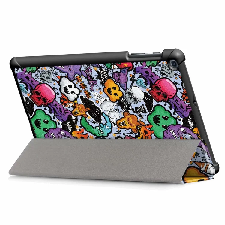

Painted cover case for Samsung Galaxy Tab A 2019 SM-T510 SM-T515 Smart case for Tab A 10.1'' 2019 tablet +Tempered glass film