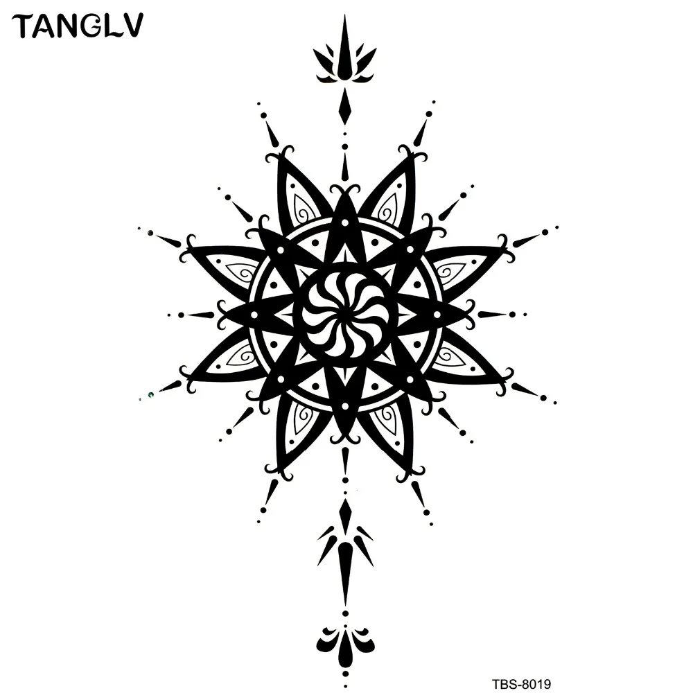 4 стиля Новое поступление флеш-наклейки для женщин тату большой цветок кулон