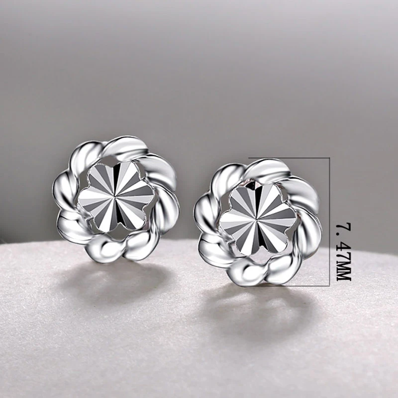 Серьги из чистого золота Pt950 серьги натуральной платины и твердого блестящие