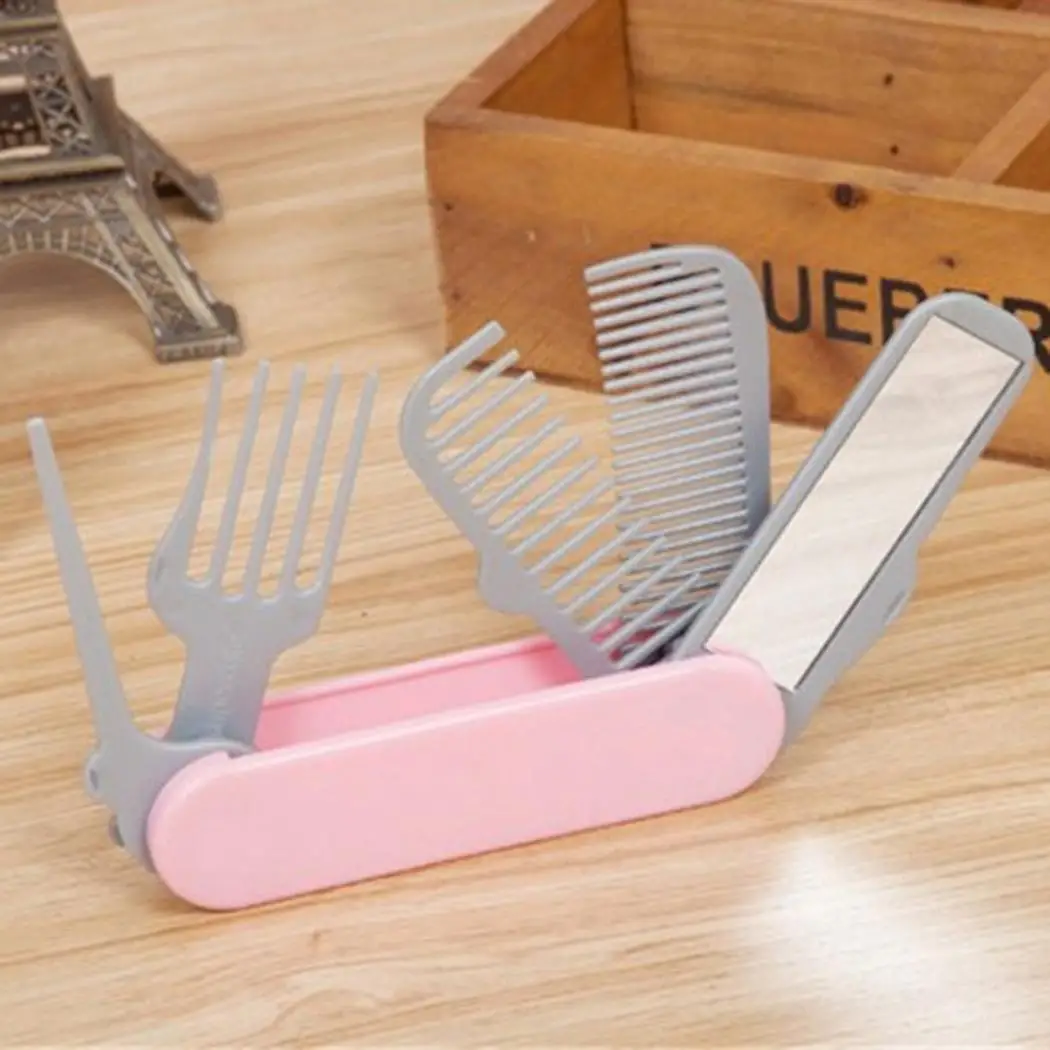 Розовое зеркало интегрированное ABS с мини 1 Портативный Multi function 5 складной набор в