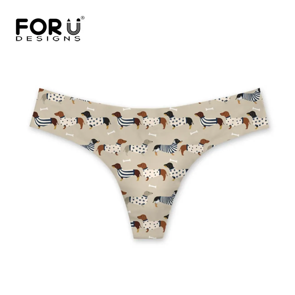 FORUDESIGNS, женское нижнее белье, трусы, Такса, собака, стринги, сексуальные трусики, женское нижнее белье, стринги, Cuecas, танга размера плюс, для девочек