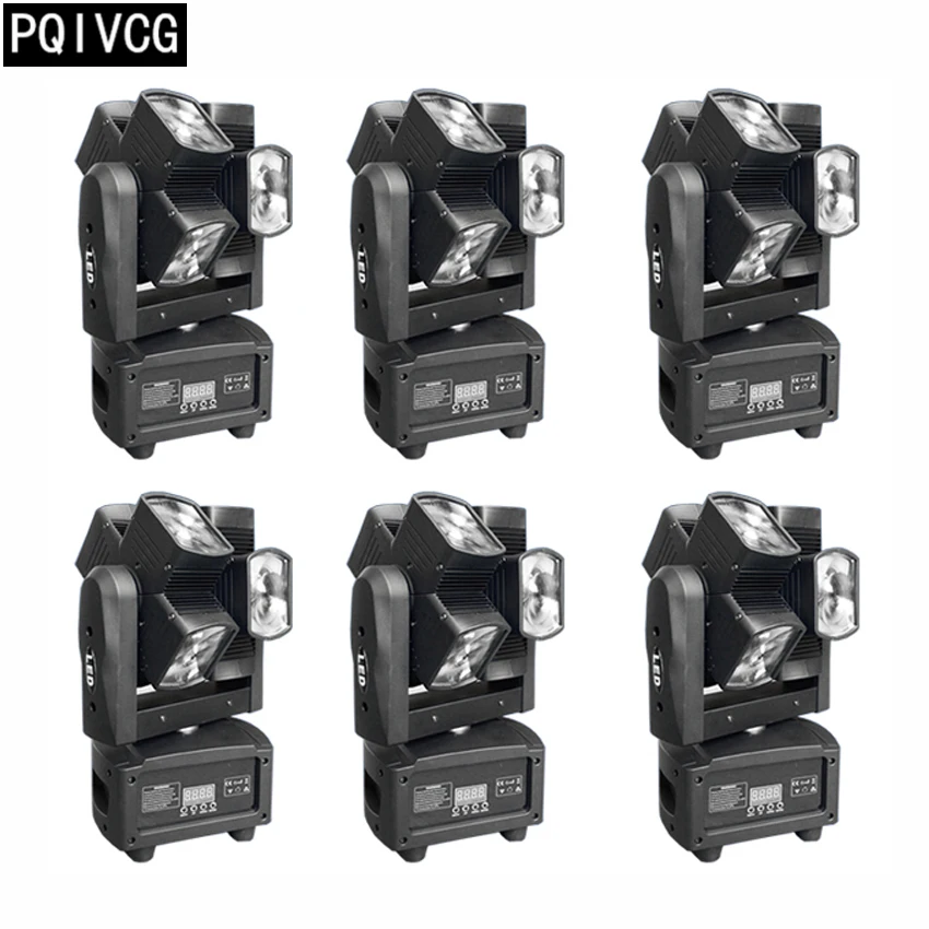 6 шт./8x12 Вт rgbw 4в1 движущиеся фары 8x12 Луч света dmx 4 головки светодиодные