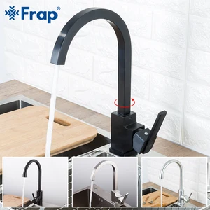 frap kitchen faucet modern space aluminum kitchen sink faucet water taps mixer faucet 360 rotation deck mounted faucet tapware free global shipping