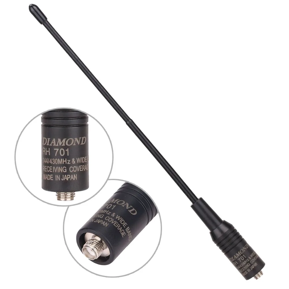Diamond RH701 SMA F Женская Двухдиапазонная VHF/UHF 144/430MHz мягкая антенна для Baofeng|wide band|kenwood