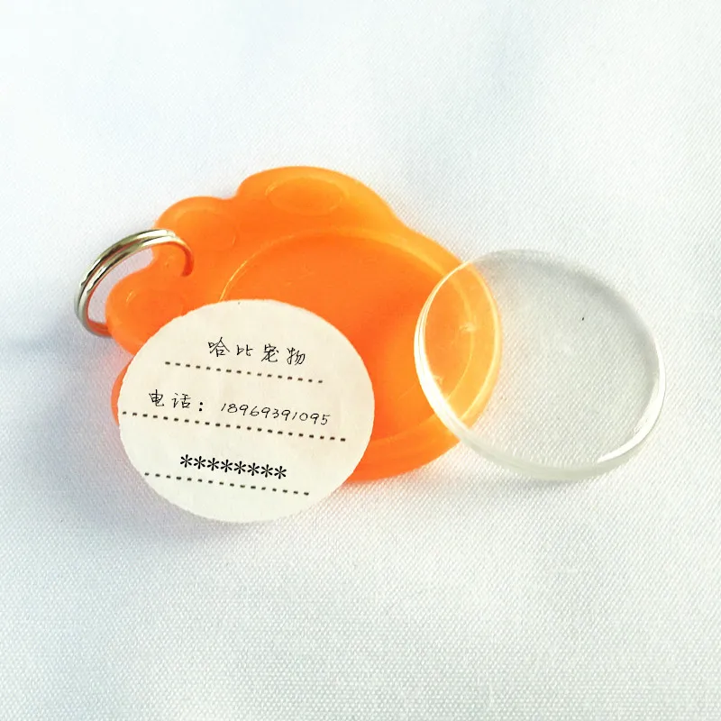 1000 шт./лот анти-потеря собака кошка ночник ID Теги мигающий DIY Имя Адрес кулон PP