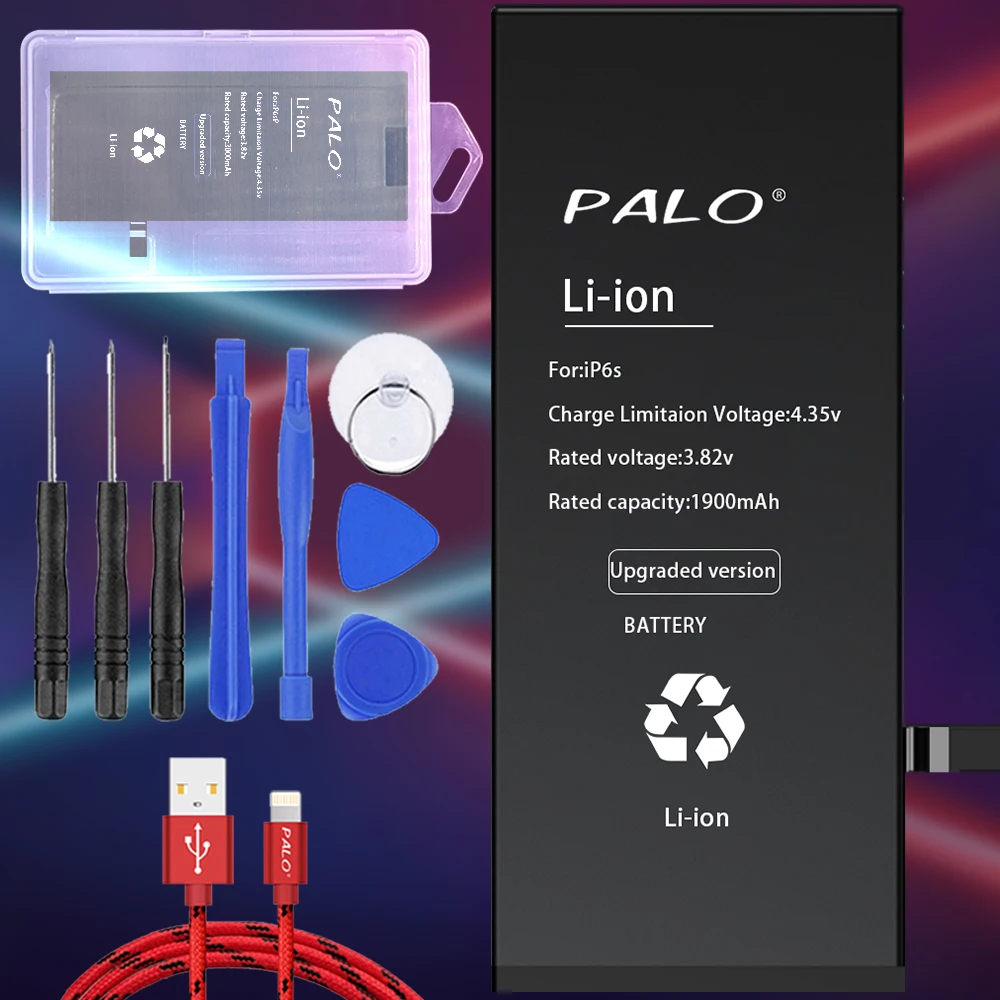 PALO аккумулятор мобильного телефона для iPhone 6S 6 полимерный аккумулятор реальная емкость 1900 мАч 2000 мАч внутренняя батарея для iPhone 6
