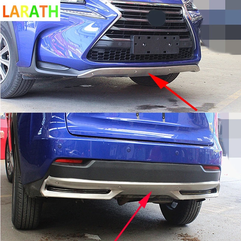 2 шт./компл. для Lexus NX200 300H 2014 2015 2016 Нержавеющая сталь передний и задний бамперы