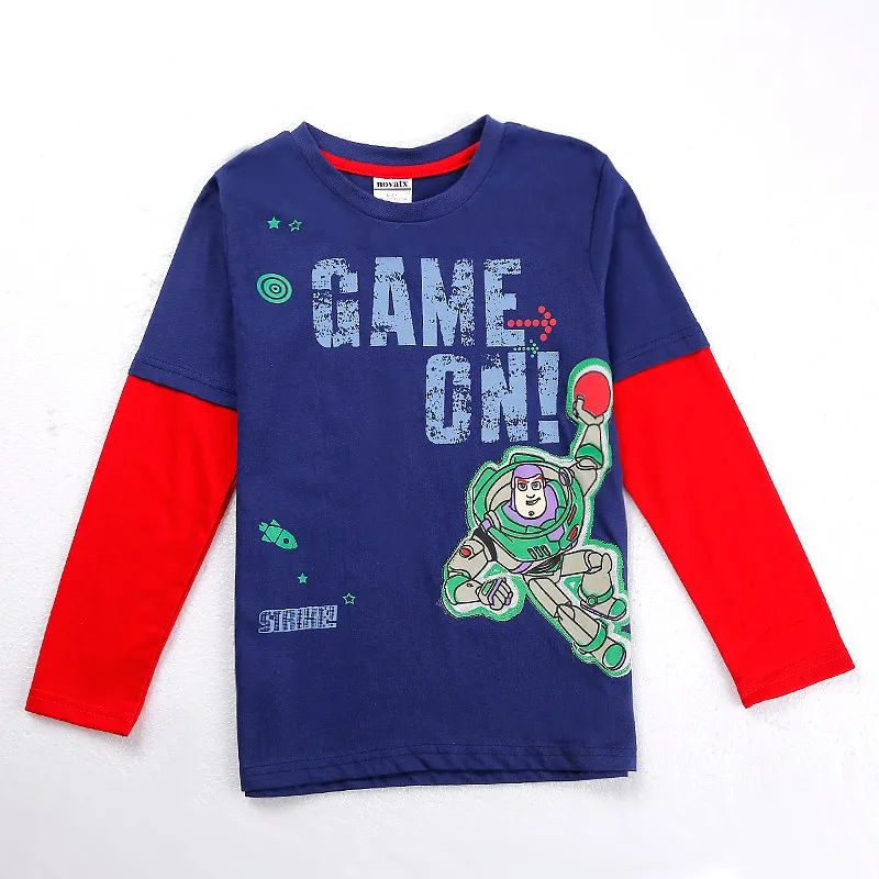 Красный синий белый одежда для мальчиков Детская футболка детские футболки