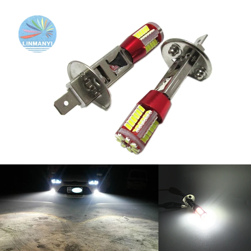 2 шт. Автомобильные противотуманные фары H27 880 881 H7 H1 H3 H11 H8 9005 9006 3014 57SMD 6000 K 12000 лм 12