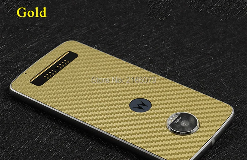 Для Motorola Moto Z/Moto Z Play Droid Новая полная задняя наклейка 3D углеродное волокно