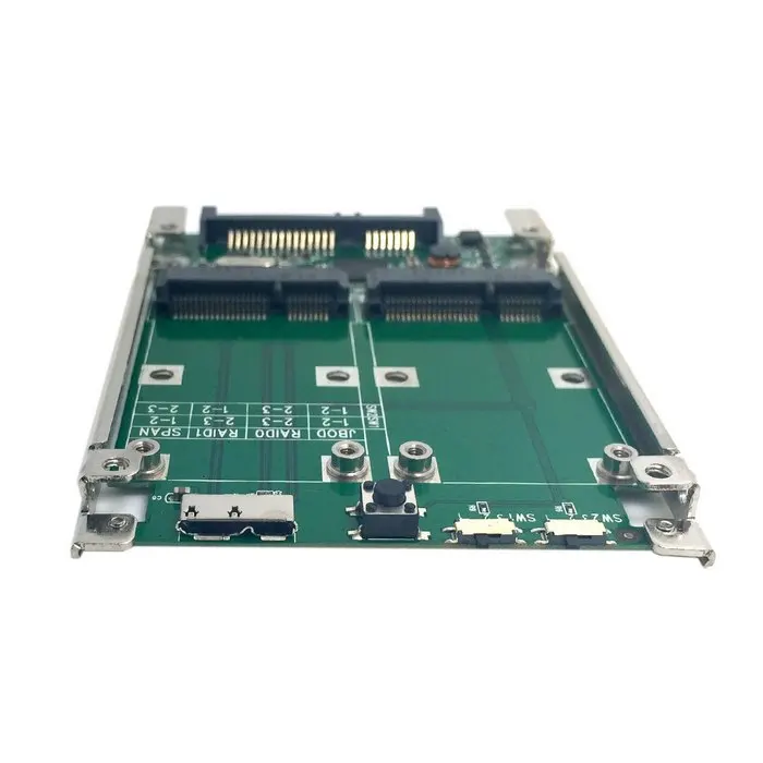 2 5 &quotдвойной мини pcie PCI E pci express mSATA RAID SSD адаптер для SATA Raid 22pin и USB 3 0 аппаратная
