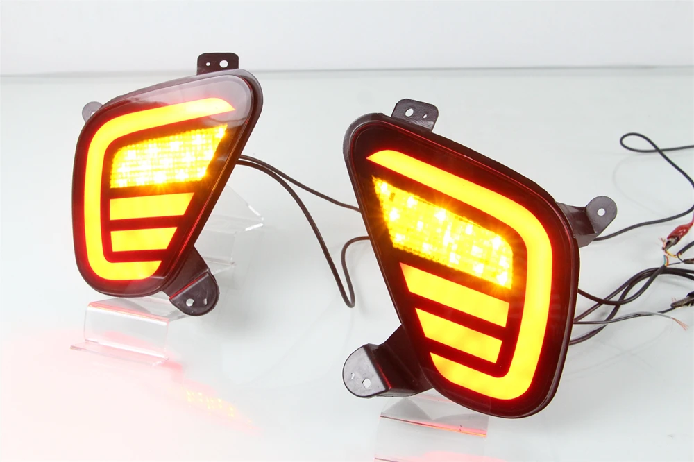 2pcs For Mitsubishi Eclipse Cross 2018 2019 Multi-functions LED Rear Bumper Reflector Lamp Brake + Turn Signal Reverse Light | Автомобили