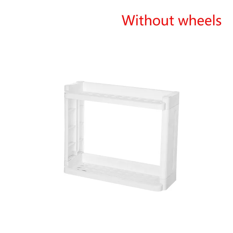 White 2 layers Съемный шкив для ванной комнаты, полка для хранения, шкаф для пола, Полка для кухни, маленькая узкая секция WF4011430 - Цвет: White 2 layers