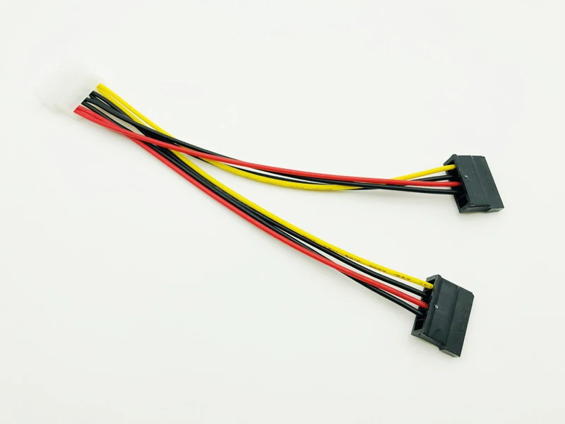 Новый 4Pin IDE Molex к 2 Serial ATA SATA Y сплиттер жесткий диск Кабель питания для добавления