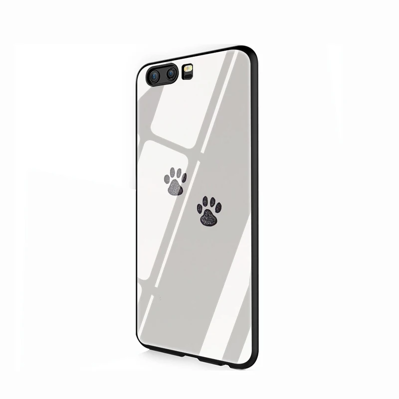 G1 Собака след Paw чехол из закаленного стекла для телефона для huawei P10 P20 P30 Коврики 20 Honor 9 10 Lite 7A Pro 8X Y6 Y9 P Smart - Цвет: G1