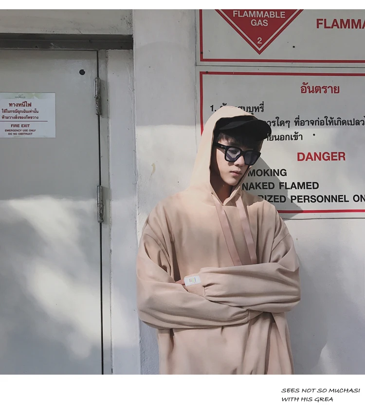 Осень зима новые толстовки для мужчин Корейская версия Techwear Мода Пара Толстовка с капюшоном мужской свободный пуловер хип хоп Уличная одежда
