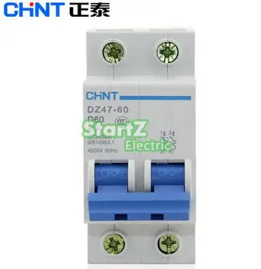 

Автоматический выключатель CHNT для защиты двигателя типа D, флейта 2P, 6A, 10A, 16A, 20A, 25A, 32A, 40A, 50A, 60A