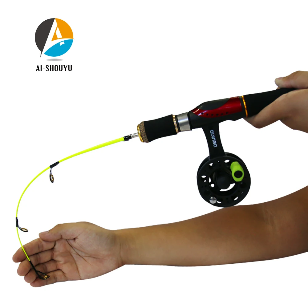 

AI-SHOUYU 2022 New Winter Fishing Rods Set 55cm/65cm Ice Fishing Rods Fishing Reels To Choose Rod Combo Ice Rod With Reel