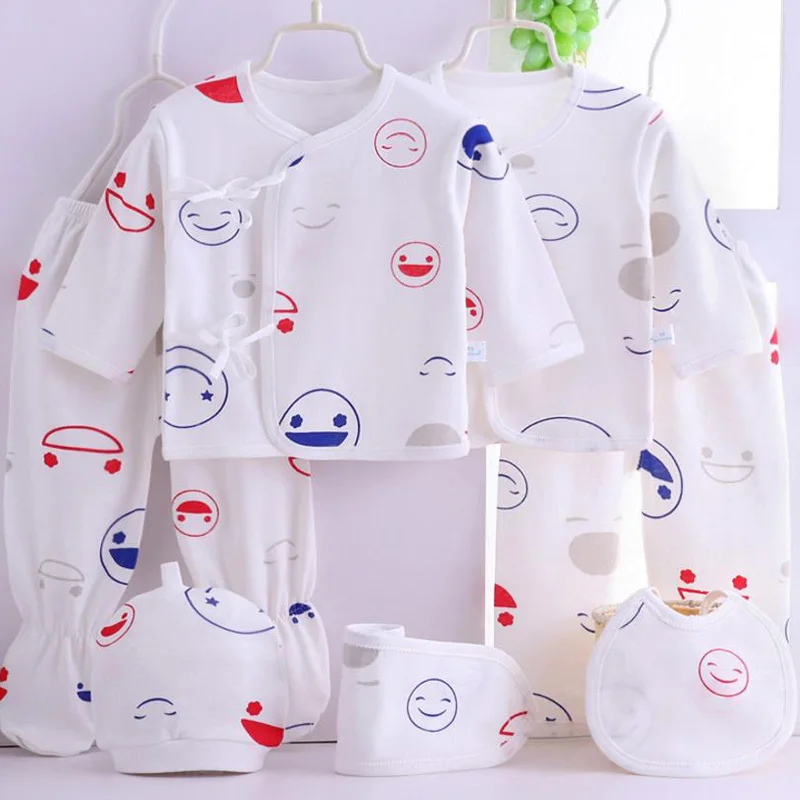 7PCS/0-3Months/ Baby newborn clothes tiny cottons infant clothing T-shirt+Pants+Hat Infant Clothing Set baby boy girl outfit | Детская
