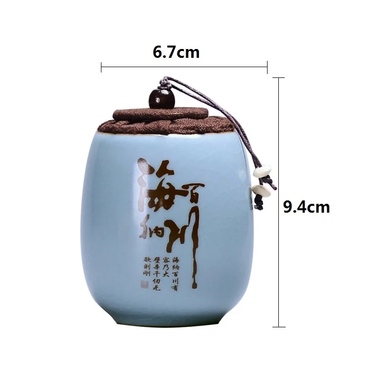 Творческий Чай банка для хранения Традиционный китайский чай бутылка синего