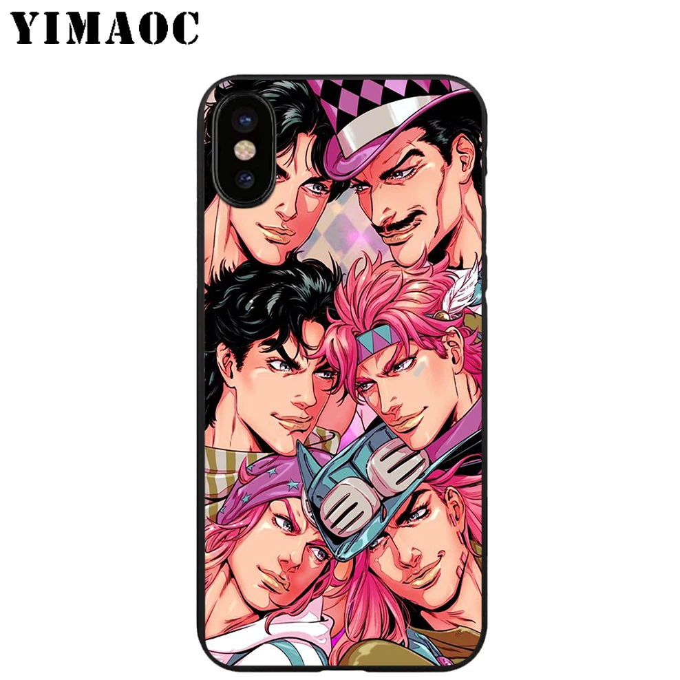 Imaoc JoJo необычный аниме Мягкий ТПУ Черный силиконовый чехол для iPhone X или 10 8 7 6 6S Plus 5