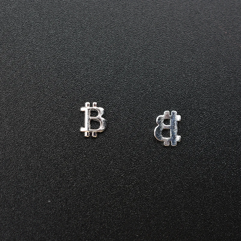 50 шт. серебряные биткоины Биткоин монета сплав BTC полые металлические 3d украшения