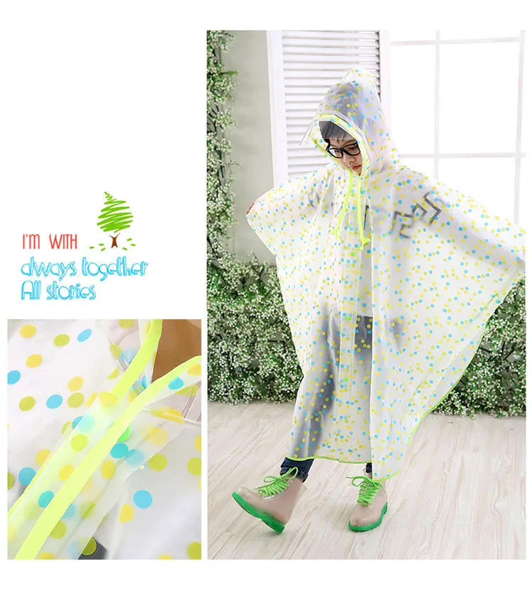 Polka Dot Kids Raincoat Waterproof Children's Rainwear Wind Resistant Rain Poncho For Children Cartoon Kid regenkleding|ponchos for children|rain